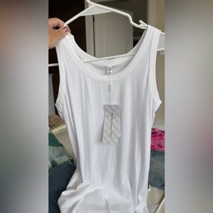 NWT White Ribbed Tank Top